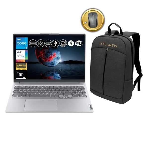 Lenovo Thinkbook G4 i5-1235U 8GB Ram 1TB SSD FDos 16" | 21CY006FTR ATL26 | Notebook + Çanta&Mouse ürün görseli 1