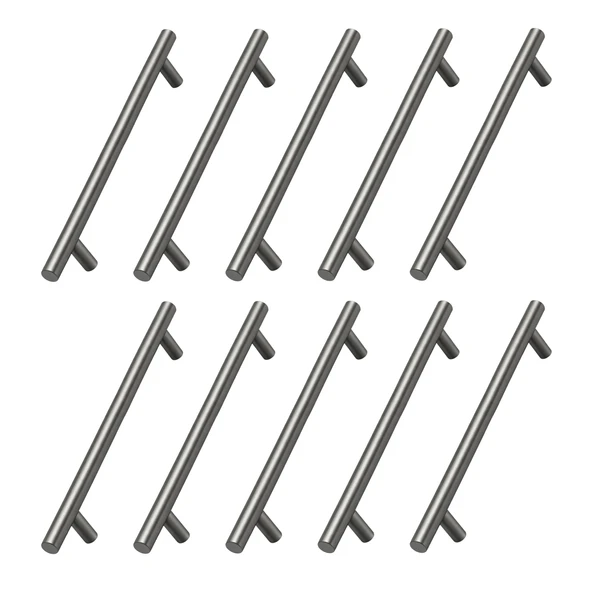 (10 Adet) Titanyum Renk 128 mm 12,8 cm Metal Mobilya Mutfak Dolap Çekmece Dolabı Kulbu Kulpu ürün görseli 1