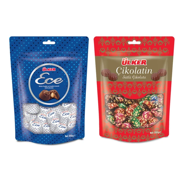 Ülker Ece Fındıklı 350 gr ve Çikolatin 350 gr 2 li Paket ürün görseli 1