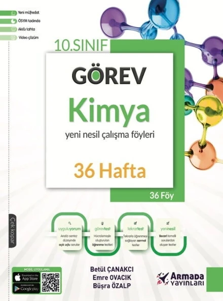 Armada Yayınları 10. Sınıf Görev Kimya Yeni Nesil Çalışma Föyleri ürün görseli 1
