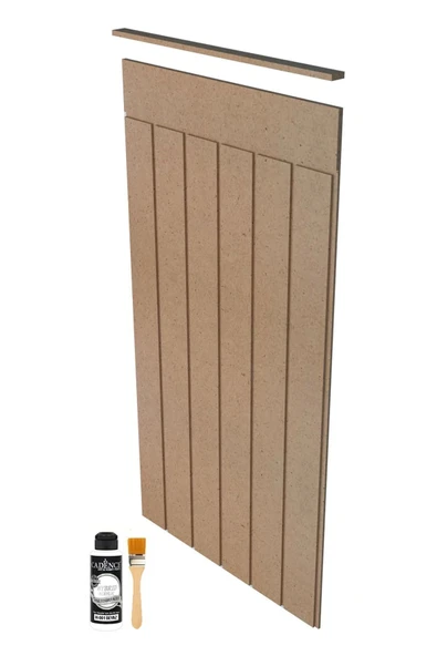 Buradadavar Hobi Ahşap Boyanabilir Dekoratif Duvar Paneli 4 Mm Ekonomik Set Boya Ve Fırça 54 X 100 Cm ürün görseli 1