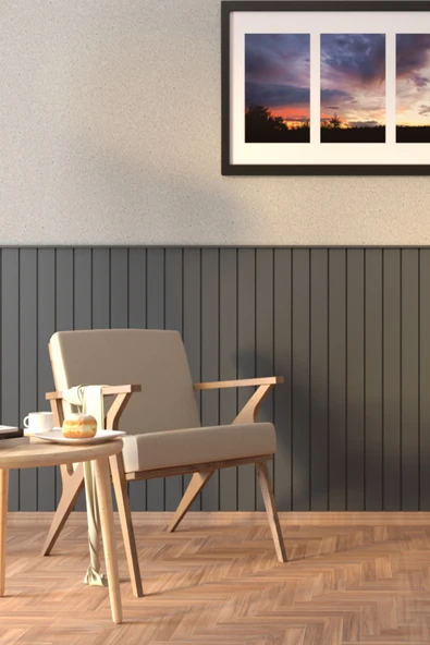 Buradadavar Hobi Ahşap Boyalı Ihlamur Yeşili Dekoratif Duvar Paneli 54 X 105 Cm ürün görseli 1