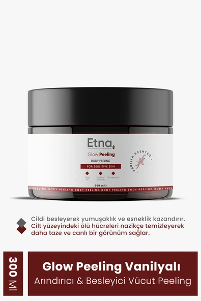 Etna Pharma Vanilya Özlü Gözenek Sıkılaştırıcı, Cilt Yenileyici Ve Arındırıcı Yüz ve Vücut Glow Peeling 300 ML ürün görseli 1