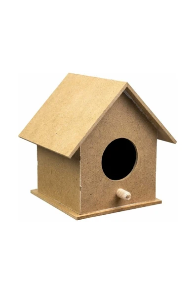 Buradadavar Hobi Ahşap Ahşap Kuş Evi Kuş Yuvası 10 Cm X 10 Cm X 12 Cm ürün görseli 1