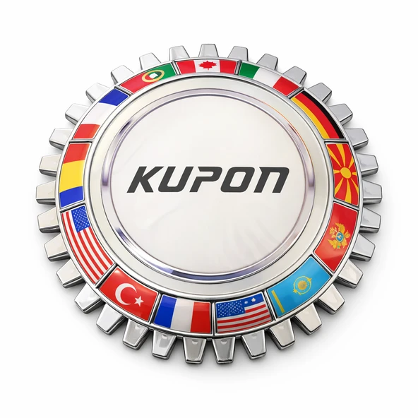 Beyaz Zemin Kupon Logolu Tırtıl Arma Dekoratif – Modern Otomobil Duvar Dekoru ürün görseli 1