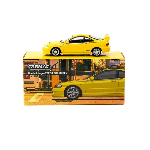 PTTAVM: Tarmac Honda Integra Type R DC2 Mugen Sarı 1/64 Model Araba