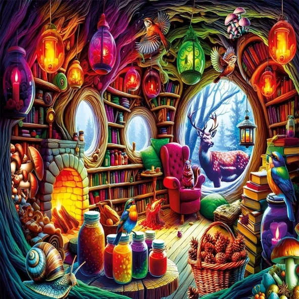 20826 PUZZLE 1000 Mystical House in the Forest ürün görseli 1