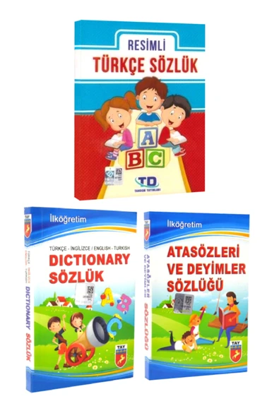 Tandem Yayınları Resimli Türkçe Sözlük +Türkçe İngilizce Dictionary Sözlük + Atasözleri ve Deyimler Sözlüğü ürün görseli 1