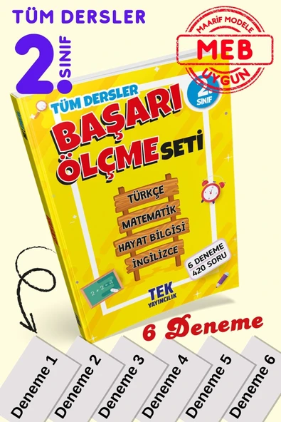 Tandem Yayınları 2. Sınıf Tüm Dersler Başarı Ölçme Seti - 6 deneme sınavı - Soru Kitapçıkları ürün görseli 1