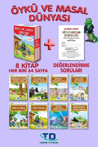 Tandem Yayınları 2. Ve 3. Sınıflar Için Öykü Ve Masal Dünyası (8 KİTAP KUTULU SET) ürün görseli 1