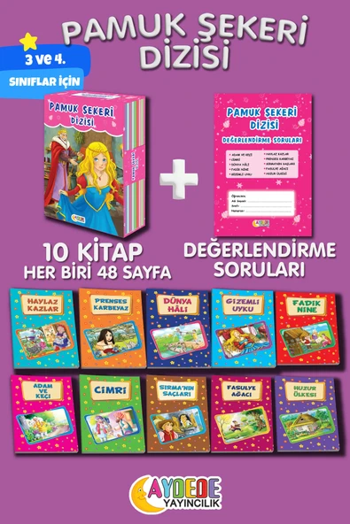 Tandem Yayınları pamuk şekeri dizisi 3. ve 4. sınıflar için öykü ve hikaye seti 10 kitap + değerlendirme testleri ürün görseli 1