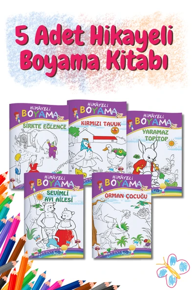Tandem Yayınları Hikayeli Boyama (5 KİTAP) ürün görseli 1