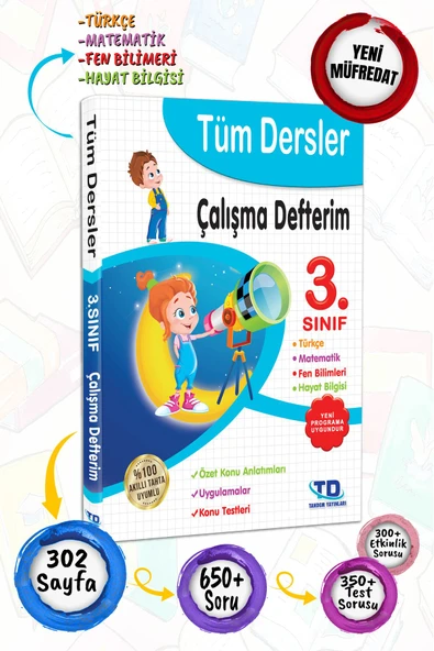 Tandem Yayınları 3. Sınıf Tüm Dersler Çalışma Defterim - Soru Bankası ürün görseli 1