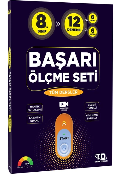 Tandem Yayınları 8. Sınıf Tüm Dersler Başarı Ölçme Seti 12 Deneme ürün görseli 1