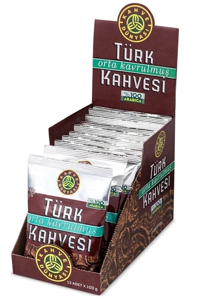 Kahve Dünyası Orta Kavrulmuş Türk Kahvesi 100 gr 12'li ürün görseli 1