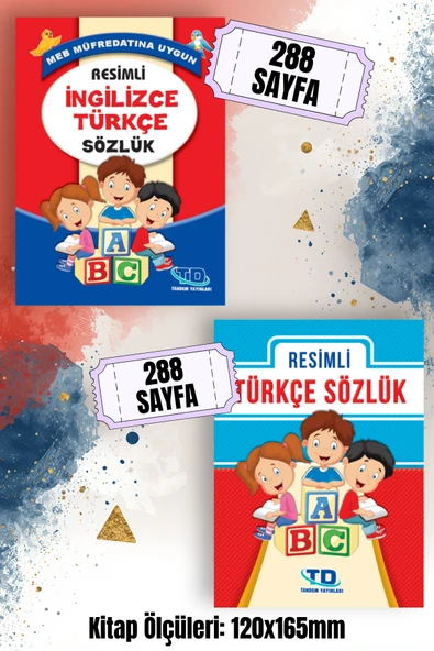 Tandem Yayınları MEB Müfredatına Uygun Resimli İngilizce-Türkçe Sözlük + Resimli Türkçe Sözlük ürün görseli 1