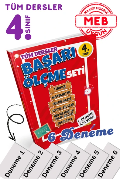 Tandem Yayınları Başarı Ölçme Seti 4. Sınıf Tüm Dersler Kitabı ürün görseli 1