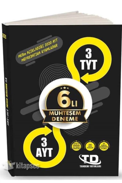 Tandem Yayınları 6 Lı Muhteşem Deneme 3 Tyt Denemesi 3 Ayt Denemesi ürün görseli 1
