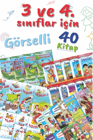 TEK YAYINCILIK 3. 4. Sınıflar İçin Görselli - Çocuk Hikaye Öykü Kitapları ( 40 kitap ) ürün görseli 1