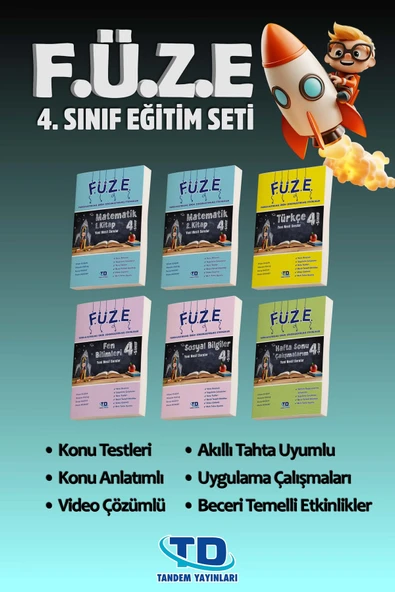 Tandem Yayınları F.Ü.Z.E. 4. Sınıf Eğitim Seti - Tüm Dersler ürün görseli 1