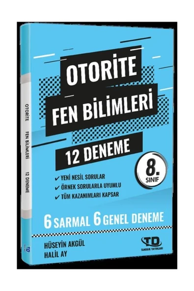 Tandem Yayınları Tandem 8. Sınıf Otorite Fen Bilimleri 12 Sarmal Deneme ürün görseli 1