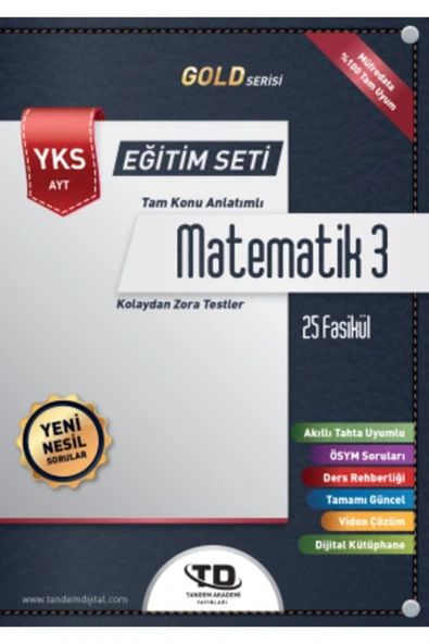 Tandem Yayınları Ayt Matematik-3 Konu Anlatımlı Fasikül Eğitim Seti ürün görseli 1