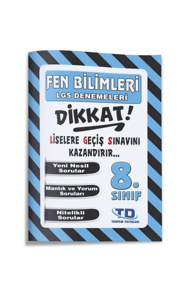 Tandem Yayınları 8.sınıf Lgs Fen Bilimleri Dikkat Denemeleri ürün görseli 1