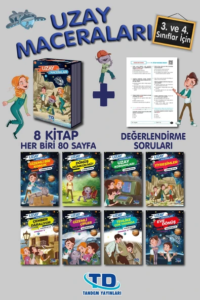 Tandem Yayınları Tandem 3. Ve 4. Sınıflar Için Uzay Maceraları 8 Kitap ürün görseli 1