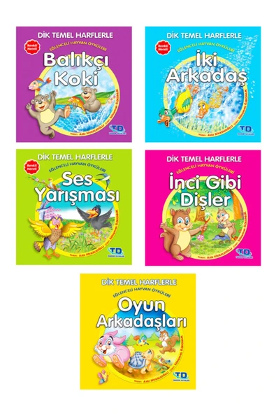 Tandem Yayınları Dik Ve Temel Harflerle Eğlenceli Hayvan Öyküleri (5 KİTAP TAKIM) / 9789944414999 ürün görseli 1