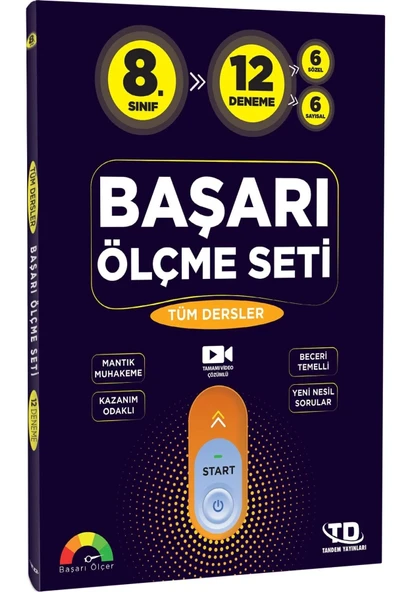 Tandem Yayınları 8. Sınıf Tüm Dersler Başarı Ölçme Seti 12 Deneme Sınavı ürün görseli 1