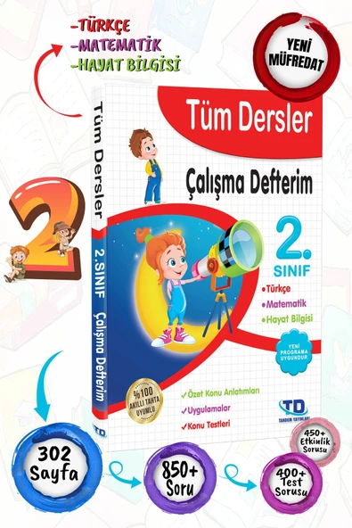 Tandem Yayınları 2. Sınıf Tüm Dersler Çalışma Defterim - Soru Bankası ürün görseli 1