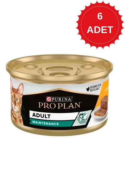 Pro Plan Maintinance Tavuklu Yetişkin Kedi Konservesi 85 Gr X 6 Adet ürün görseli 1