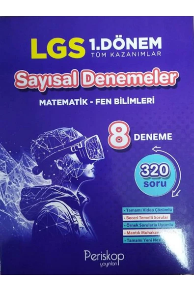 Periskop Yayınları Periskop 8. Sınıf Lgs 1. Dönem Sayısal 8689551910277 ürün görseli 1