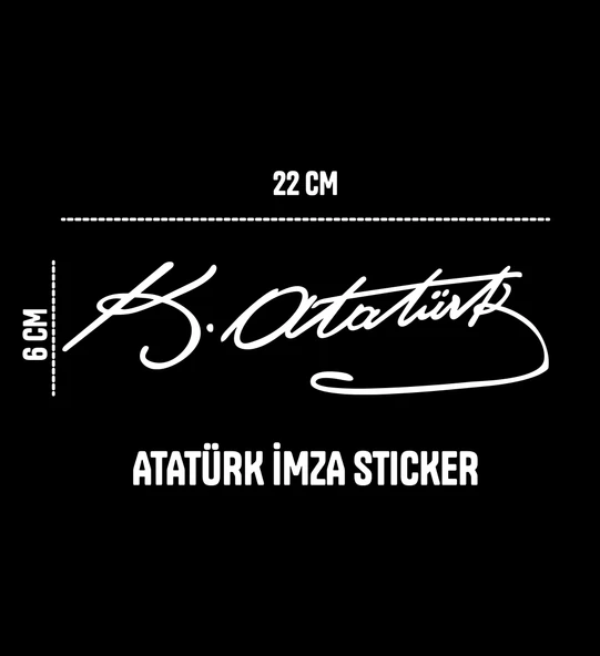 Atatürk İmzası Sticker ürün görseli 1