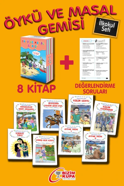 Tandem Yayınları Öykü Ve Masal Gemisi 3. Ve 4. Sınıflar Için 8 Kitap Kutulu Set ürün görseli 1