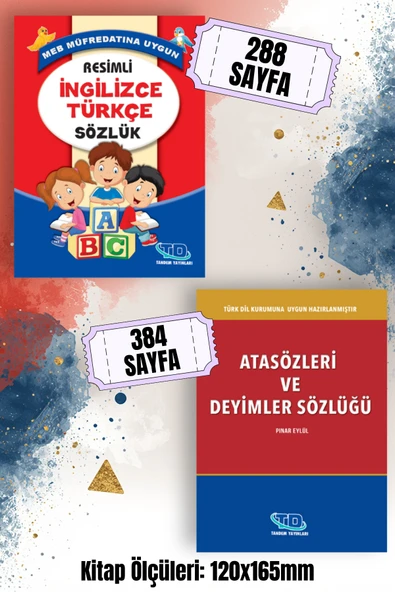 Tandem Yayınları Resimli İngilizce Türkçe Sözlük + Atasözleri ve Deyimler Sözlüğü ürün görseli 1