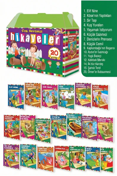Tandem Yayınları Kutu Pofuduk Çok Sevimli Hikayeler 20 Kitap + Değerlendirme Kitapcığı ürün görseli 1