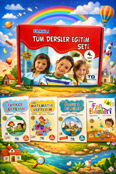 Tandem Yayınları 4. Sınıf Farklı Tüm Dersler Eğitim Seti (4 Kitap Takım) / Tandem Yayınları / 9786052285572 ürün görseli 1