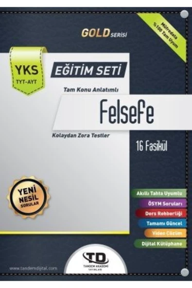 Tandem Yayınları Tyt Ayt Felsefe Konu Anlatımlı Fasikül Eğitim Seti ürün görseli 1