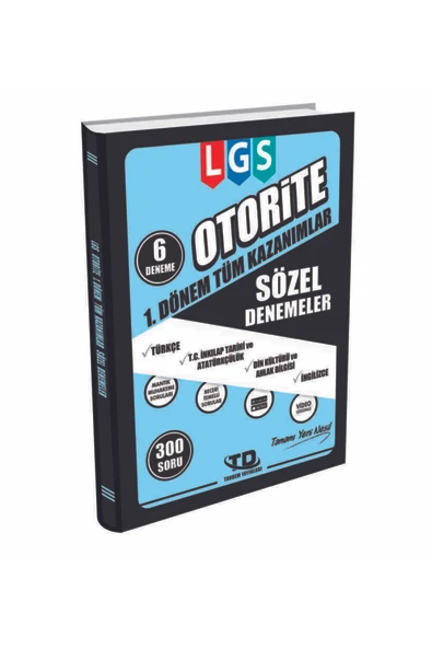Tandem Yayınları Lgs Otorite 1.dönem Tüm Kazanımlar Sözel Denemeler ürün görseli 1