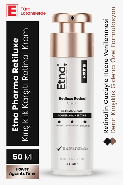 Etna Pharma Retiluxe Kırışıklık ve Yaşlanma Karşıtı, Aydınlatıcı, Anti-Aging Retinal Krem 50 ML ürün görseli 1