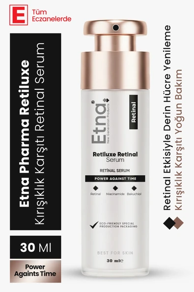 Etna Pharma Retiluxe Kırışıklık ve Yaşlanma Karşıtı, Aydınlatıcı, Anti-Aging Retinal Serum 30 ML ürün görseli 1
