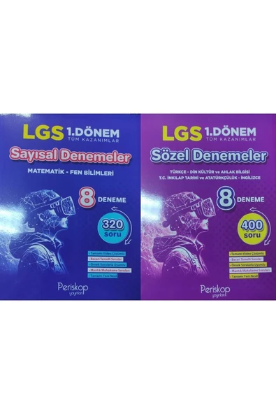 Periskop Yayınları Periskop 8. Sınıf Lgs 1. Dönem Sayısal - Sözel Denemeler 2023 ürün görseli 1