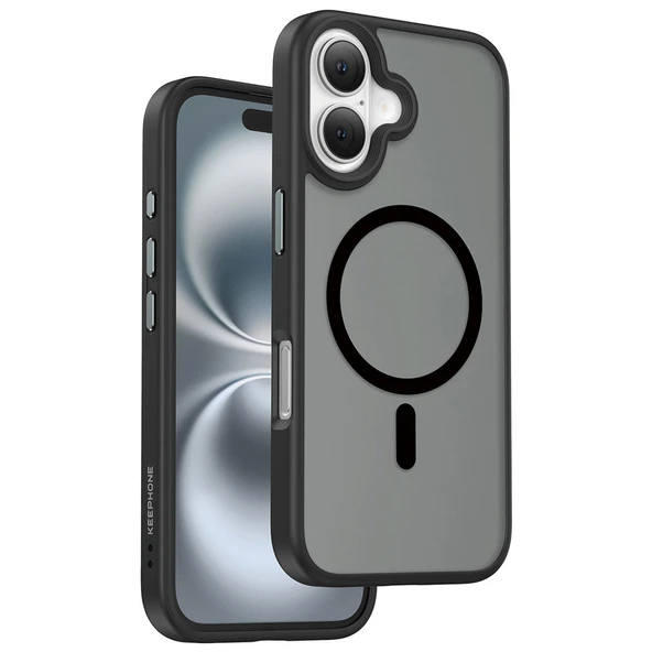 Keephone iPhone 16 Mago Pro Magsafe Kılıf - Siyah Titanyum ürün görseli 1