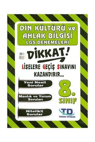 Tandem Yayınları Tandem 8.sınıf Din Kültürü Lgs Denemeleri ürün görseli 1