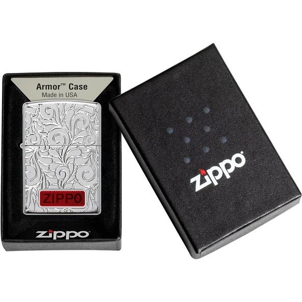 Zippo Armor® Swirl Pattern Dizayn Çakmak - Resim 5