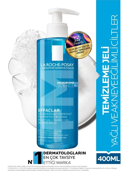 La Roche Posay Effaclar Gel - Yağlı Ciltler Için Temizleyici Jel 400ML ürün görseli 1