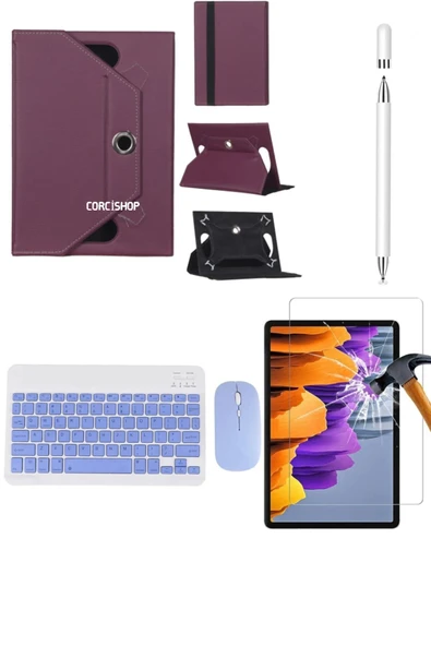 corcishop Huawei MatePad T10S Uyumlu 4in1 Set Klavye Mouse Kılıf Kalem Ekran Koruyucu ürün görseli 1