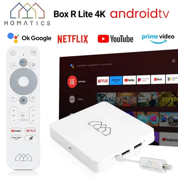 Homatics Box R Lite 4K Android-14 Tvbox Beyaz Tuner ürün görseli 1