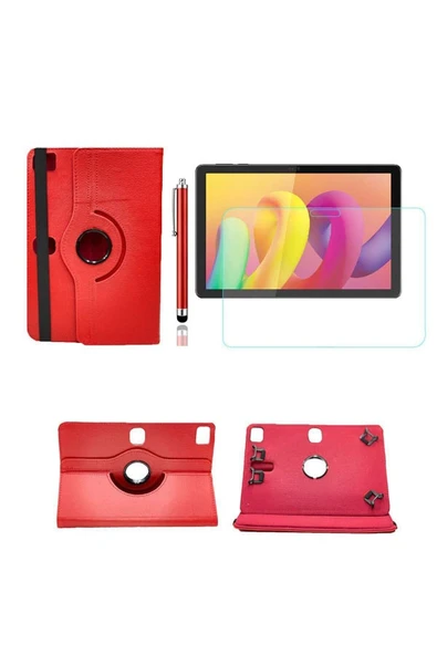 corcishop Tab 10l 10.1" Uyumlu Kılıf 360° Dönerli Unıversal Standlı Kılıf + Nano Ekran Koruyucu + Kalem ürün görseli 1